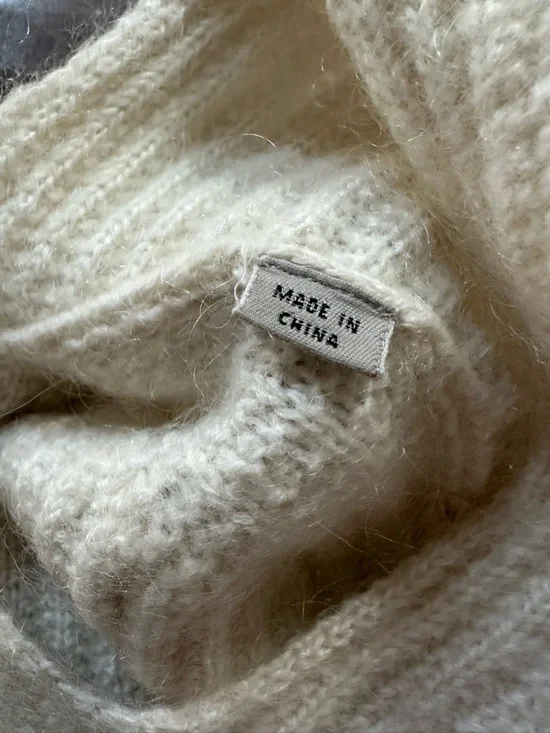 ALLSAINTS Ade V-Neck Sweater Mohair Cashmere Blend - Picture 9 of 10